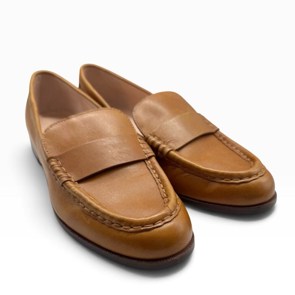 J. Crew Classic Leather Penny Loafers Women’s Size 9.5 Brown - Picture 3 of 9